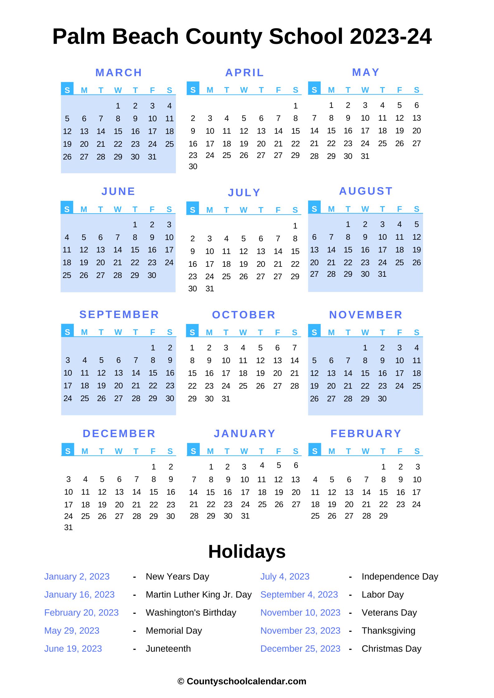 School Calendar 2025-2026 Palm Beach County - Misty Teressa